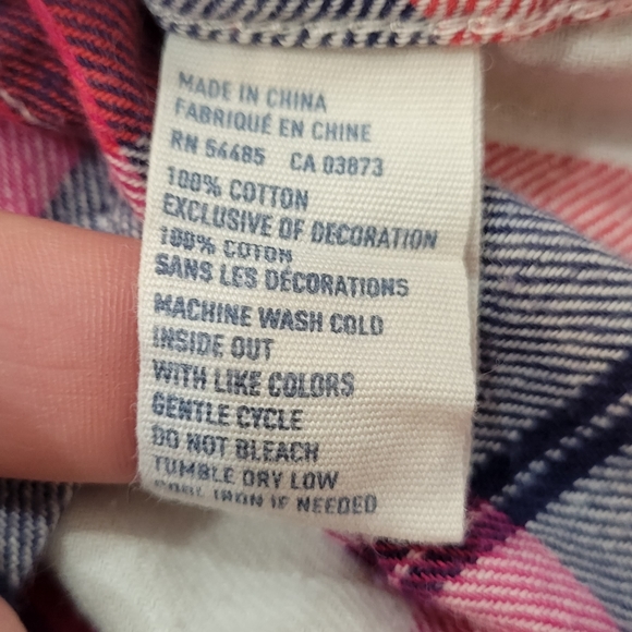 AMERICAN EAGLE OUTFITTERS Favorite Fit Plaid Flannel Button Down, S Vintage Y2K - Picture 6 of 8